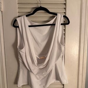 Abercrombie & Fitch White Drape Back Tank Top